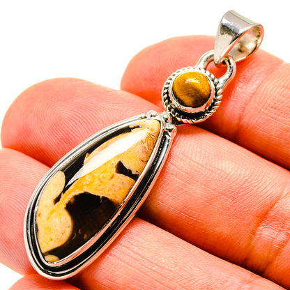 Peanut Wood Jasper Pendants handcrafted by Ana Silver Co - PD756589