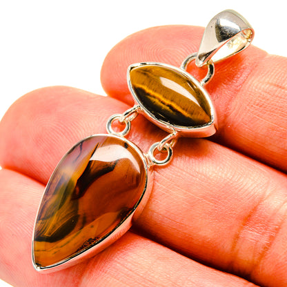 Botswana Agate Pendants handcrafted by Ana Silver Co - PD756595