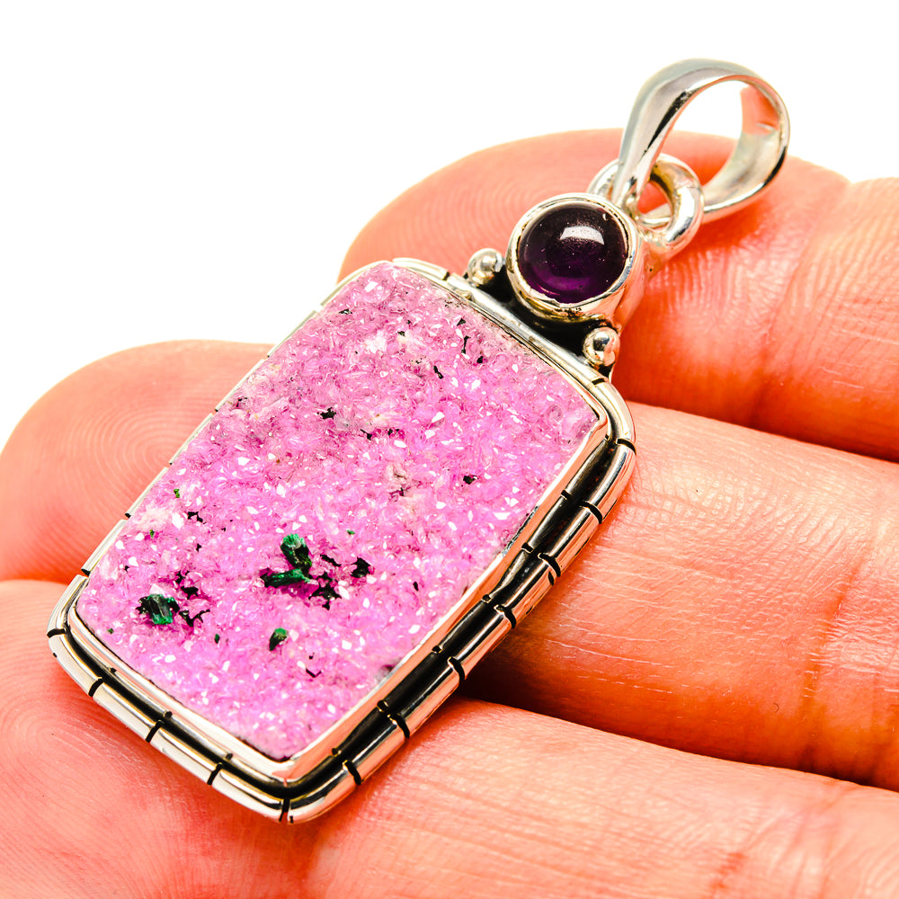 Cobalto Calcite Druzy Pendants handcrafted by Ana Silver Co - PD756600