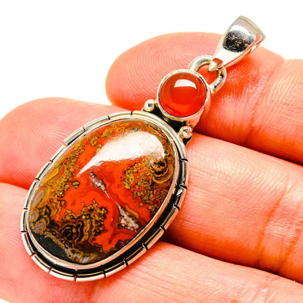 Moroccan Agate Pendants handcrafted by Ana Silver Co - PD756604