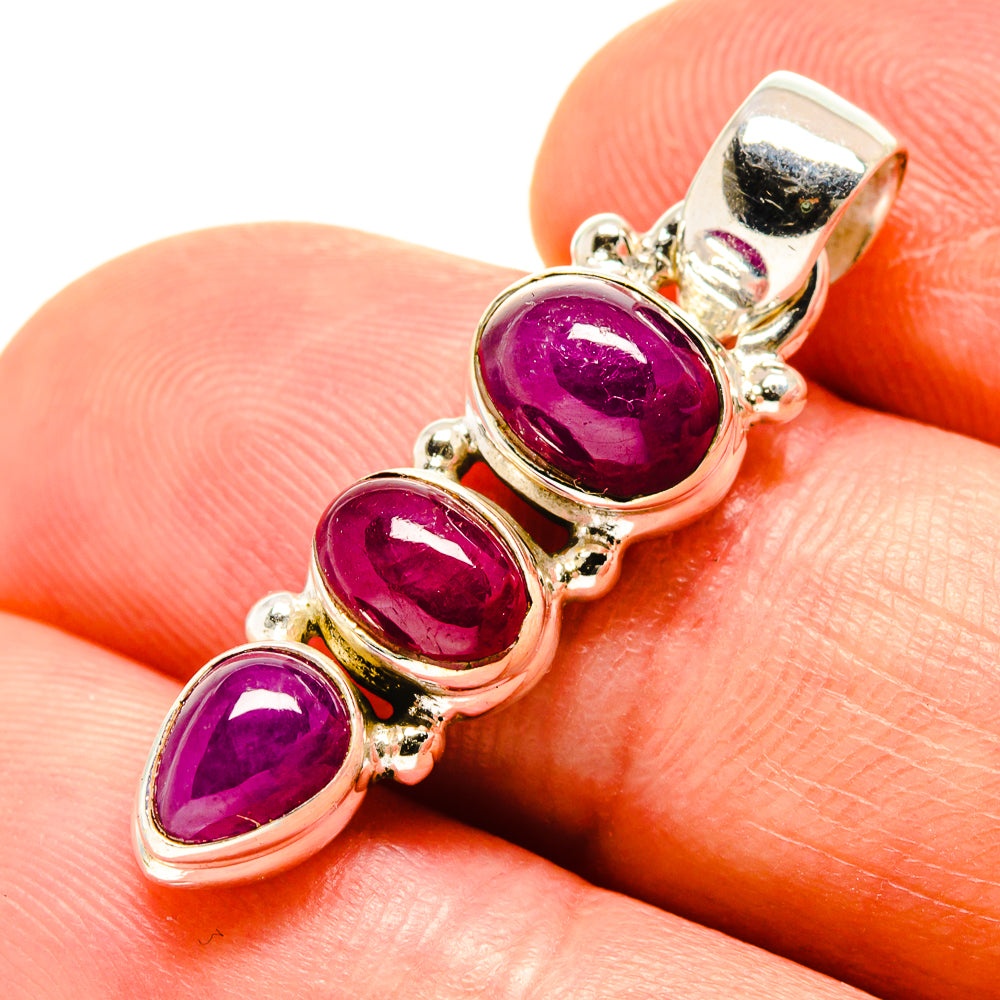 Pink Tourmaline Pendants handcrafted by Ana Silver Co - PD756612