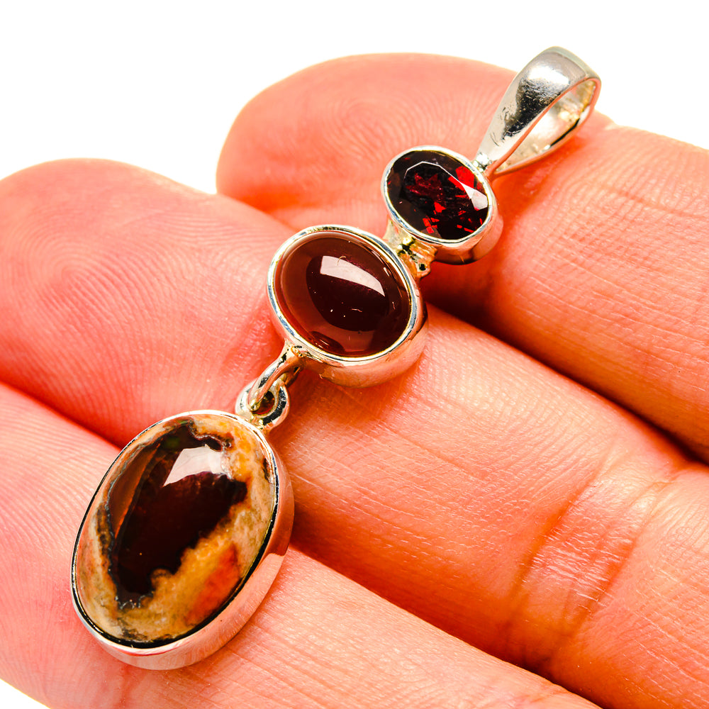 Mexican Fire Opal Pendants handcrafted by Ana Silver Co - PD756634