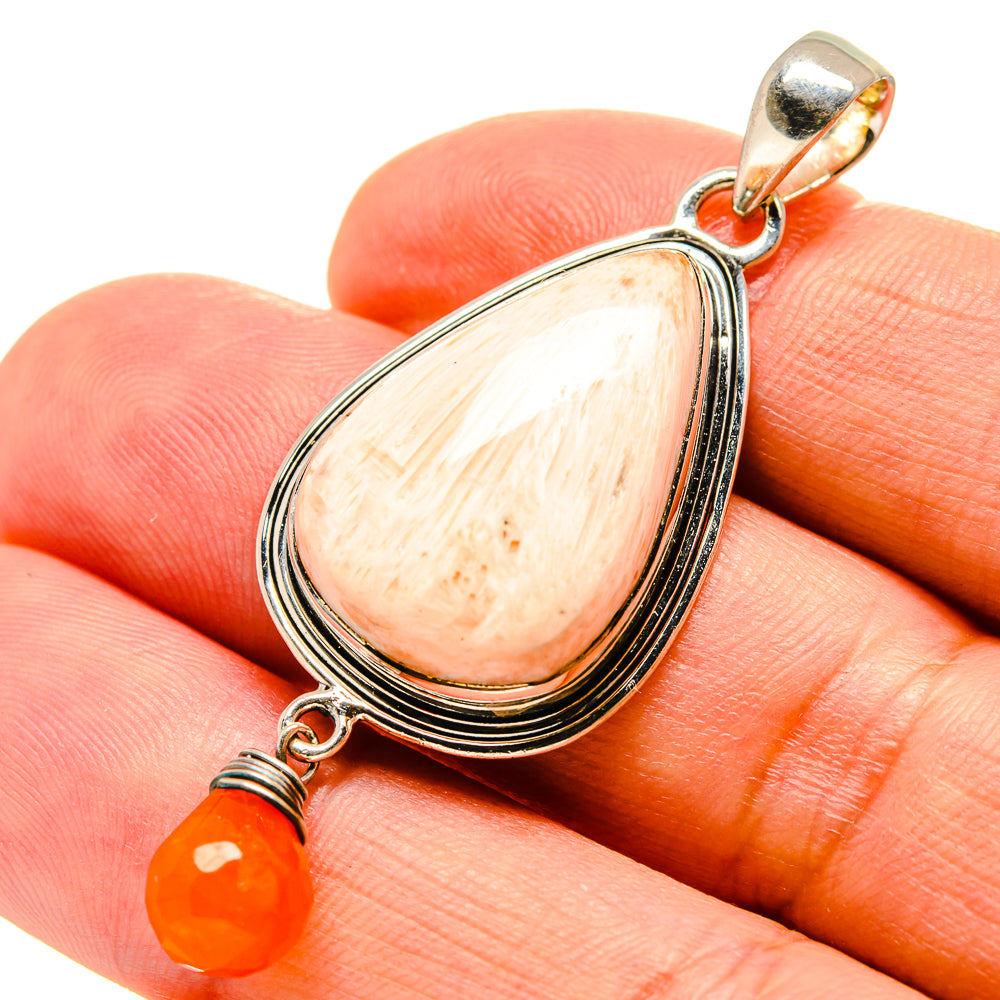 Scolecite Pendants handcrafted by Ana Silver Co - PD756635