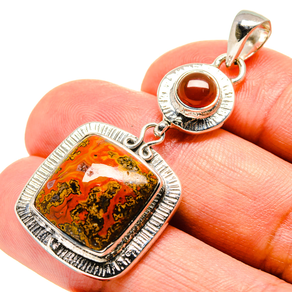 Moroccan Agate Pendants handcrafted by Ana Silver Co - PD756646