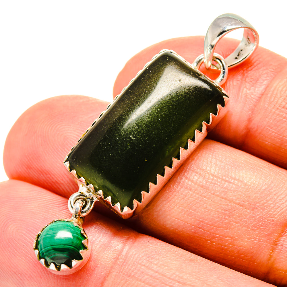 Nephrite Jade Pendants handcrafted by Ana Silver Co - PD756649