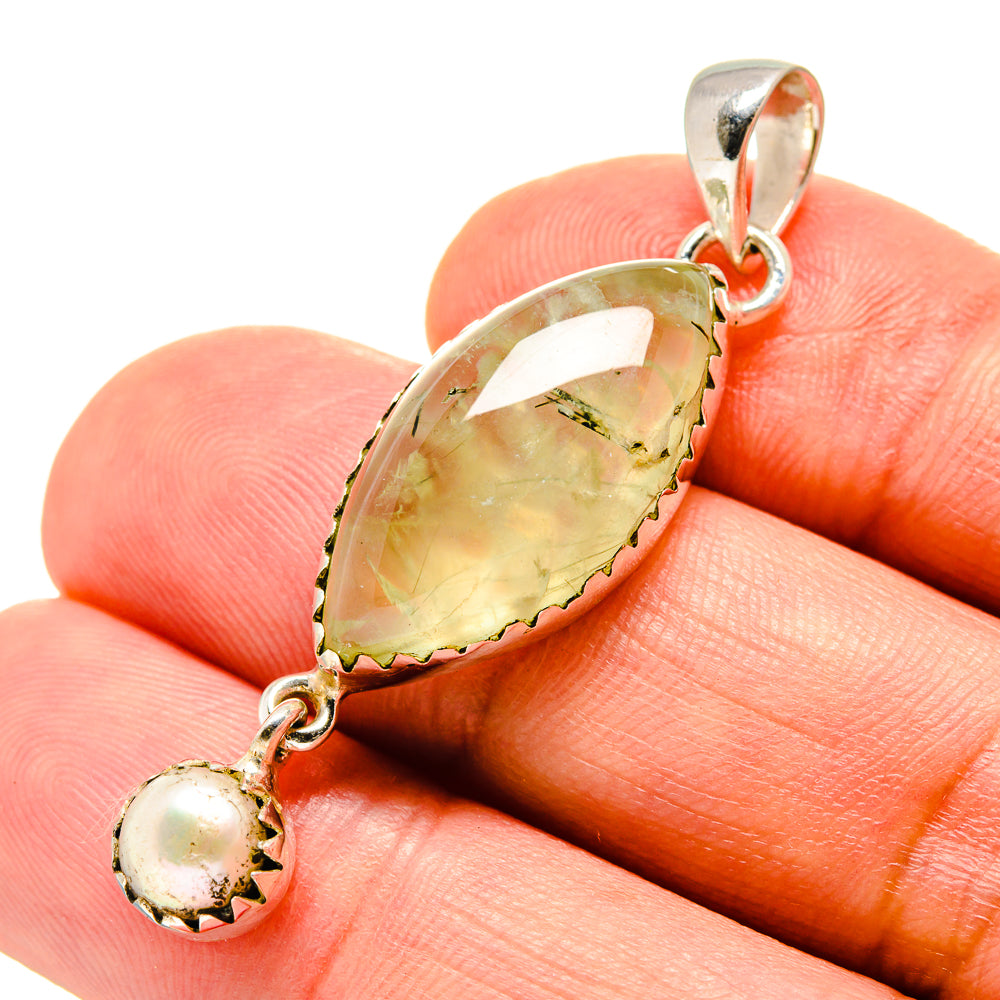 Prehnite Pendants handcrafted by Ana Silver Co - PD756651