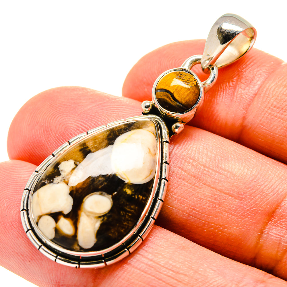 Peanut Wood Jasper Pendants handcrafted by Ana Silver Co - PD756662