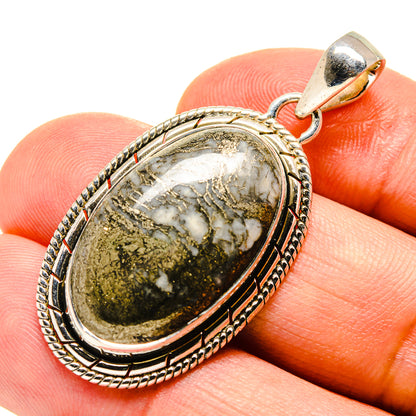 Pyrite Agate Pendants handcrafted by Ana Silver Co - PD756665