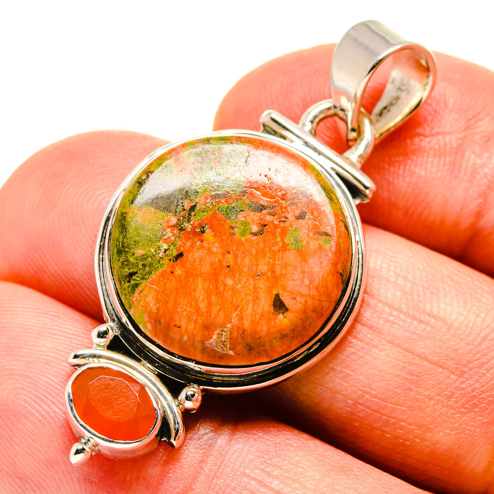 Unakite Pendants handcrafted by Ana Silver Co - PD756679