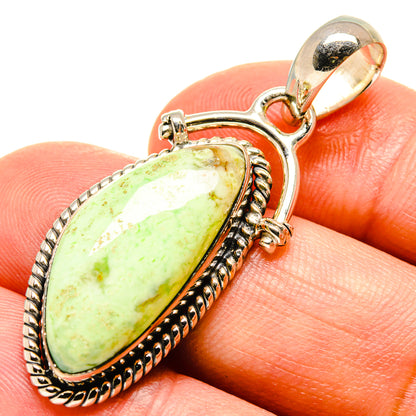Lemon Chrysoprase Pendants handcrafted by Ana Silver Co - PD756680