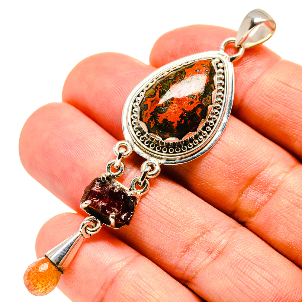 Moroccan Agate Pendants handcrafted by Ana Silver Co - PD756689