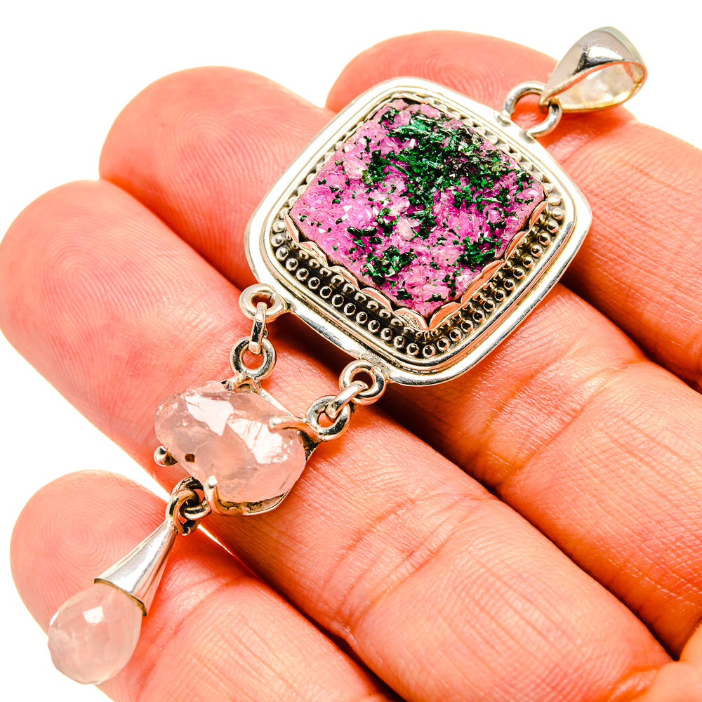 Cobalto Calcite Druzy Pendants handcrafted by Ana Silver Co - PD756694