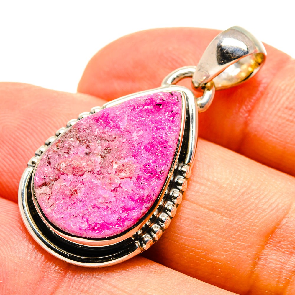 Cobalto Calcite Druzy Pendants handcrafted by Ana Silver Co - PD756700