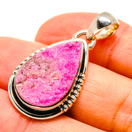 Cobalto Calcite Druzy Pendants handcrafted by Ana Silver Co - PD756700
