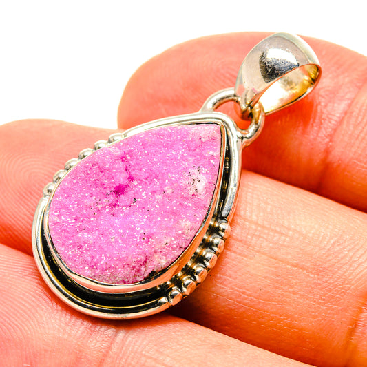 Cobalto Calcite Druzy Pendants handcrafted by Ana Silver Co - PD756701