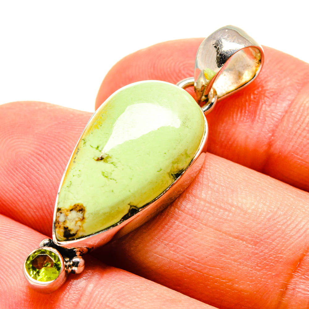 Lemon Chrysoprase Pendants handcrafted by Ana Silver Co - PD756702