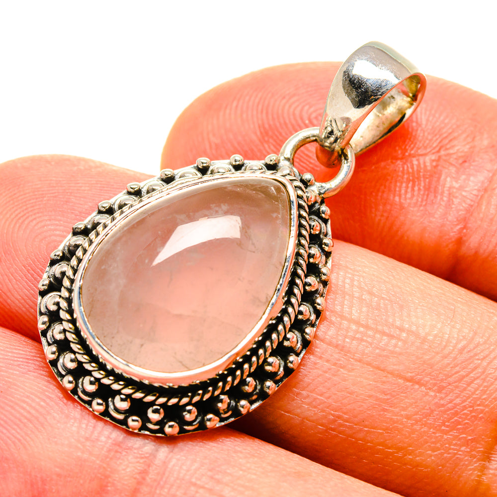 Rose Quartz Pendants handcrafted by Ana Silver Co - PD756711