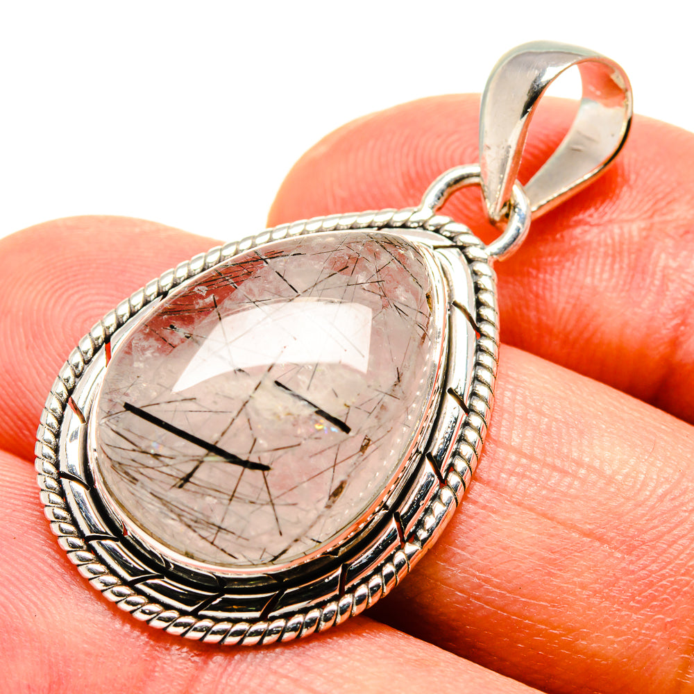 Tourmalinated Quartz Pendants handcrafted by Ana Silver Co - PD756712