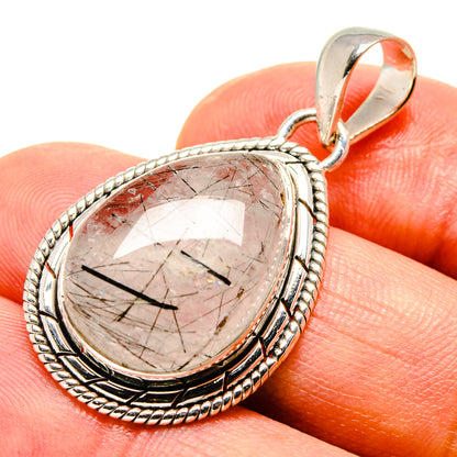Tourmalinated Quartz Pendants handcrafted by Ana Silver Co - PD756712