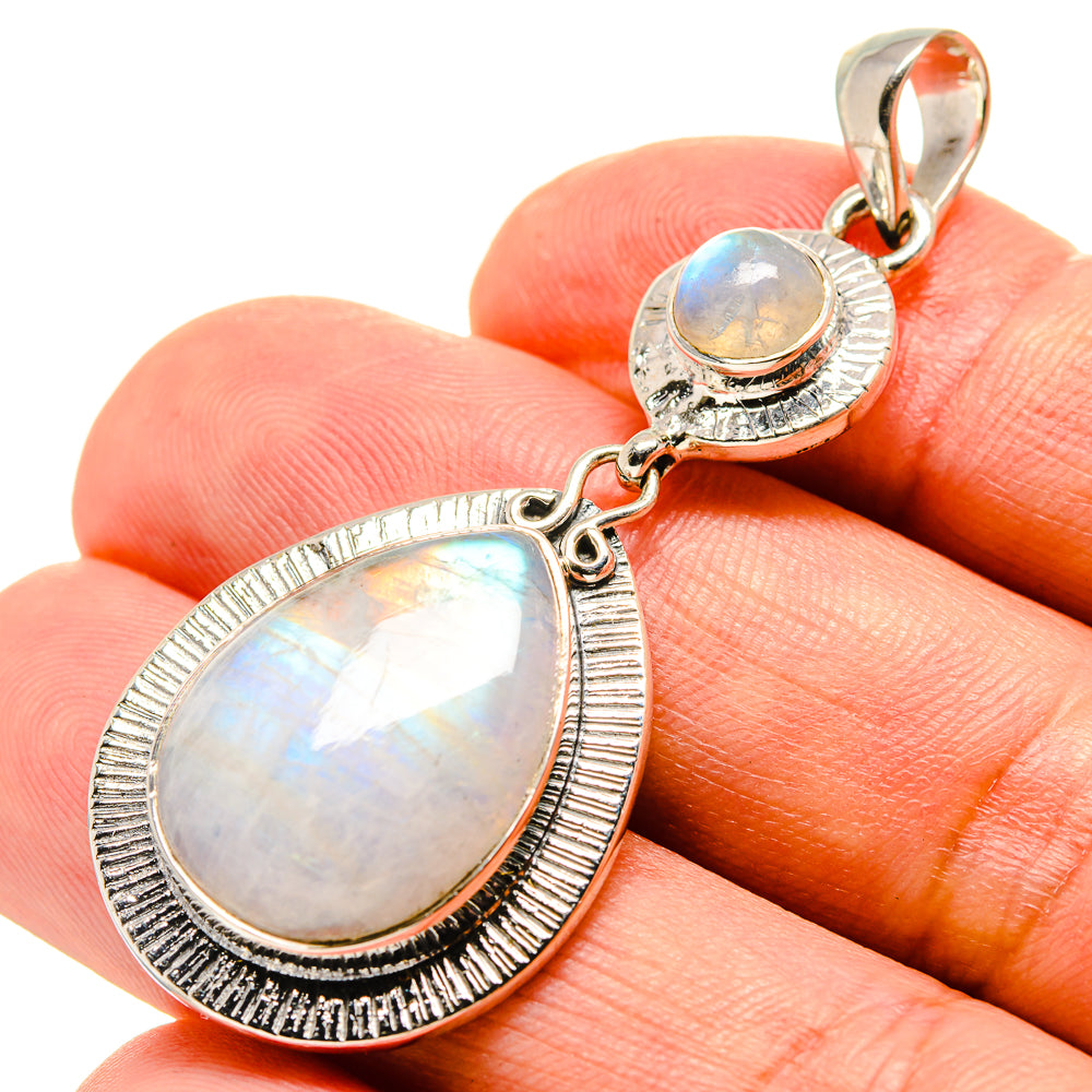 Rainbow Moonstone Pendants handcrafted by Ana Silver Co - PD756730
