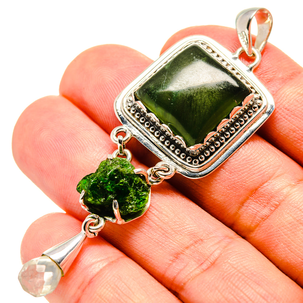 Nephrite Jade Pendants handcrafted by Ana Silver Co - PD756733