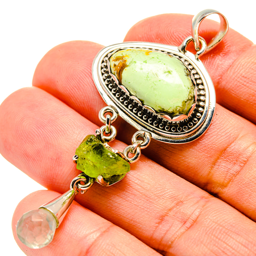 Lemon Chrysoprase Pendants handcrafted by Ana Silver Co - PD756737