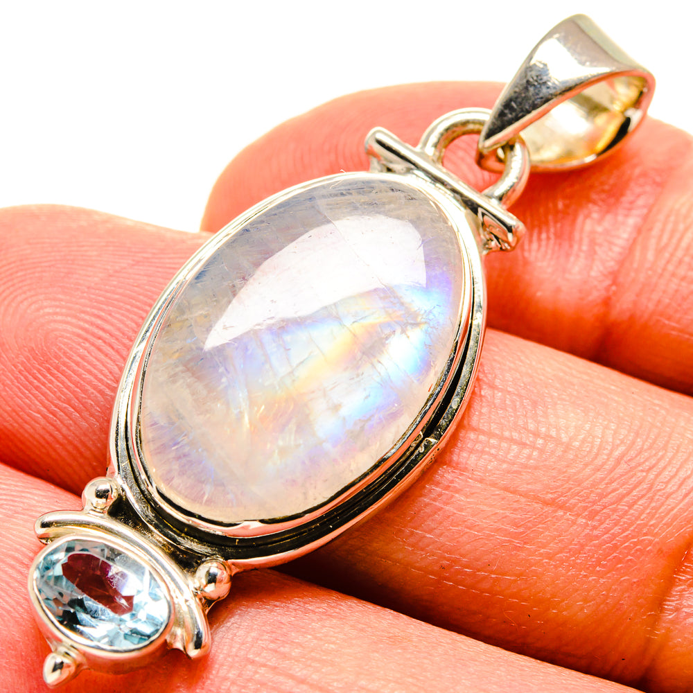 Rainbow Moonstone Pendants handcrafted by Ana Silver Co - PD756766