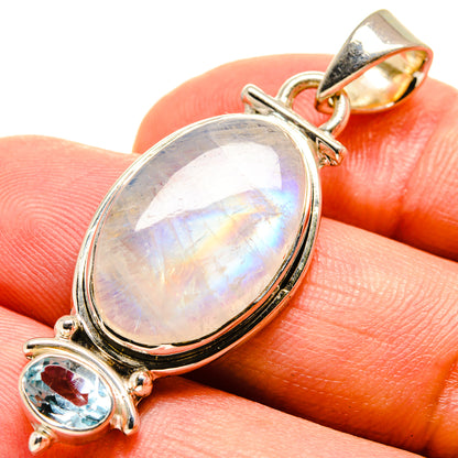 Rainbow Moonstone Pendants handcrafted by Ana Silver Co - PD756766