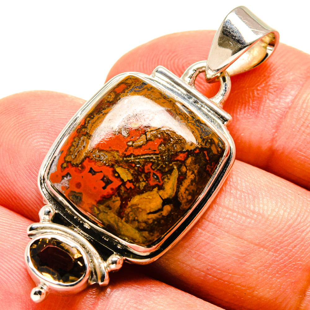 Moroccan Agate Pendants handcrafted by Ana Silver Co - PD756768