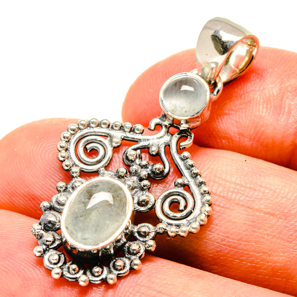 Aquamarine Pendants handcrafted by Ana Silver Co - PD756773