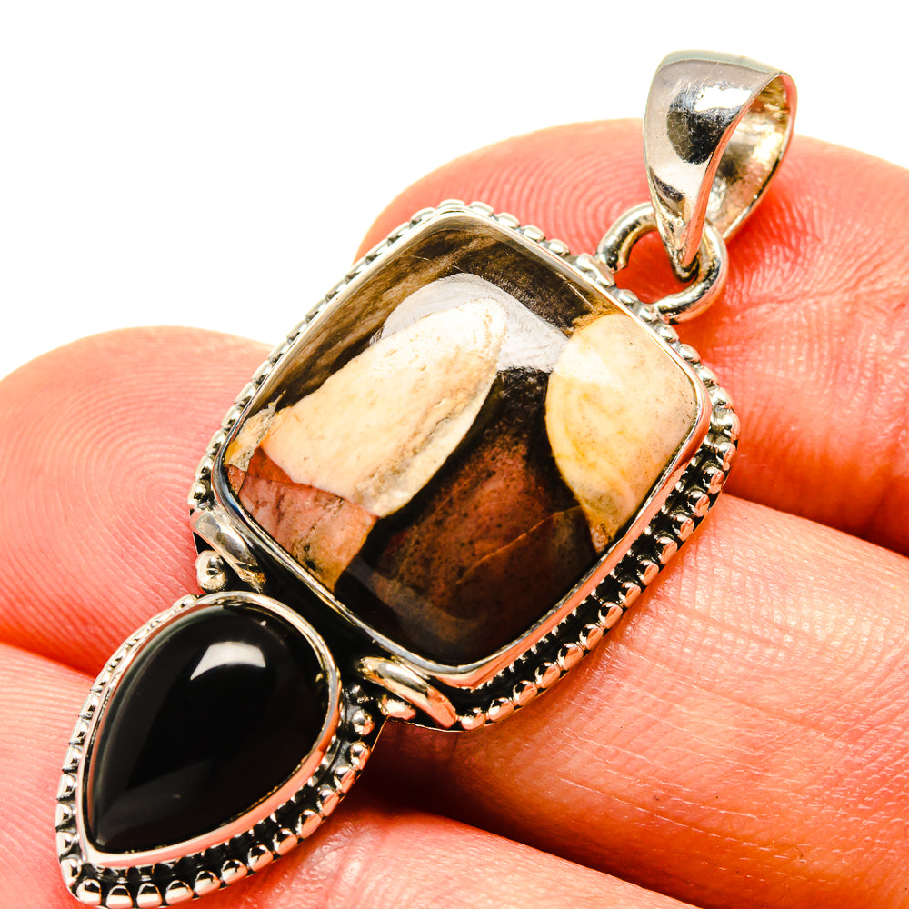 Peanut Wood Jasper Pendants handcrafted by Ana Silver Co - PD756774
