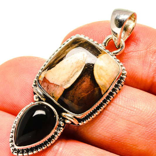 Peanut Wood Jasper Pendants handcrafted by Ana Silver Co - PD756774