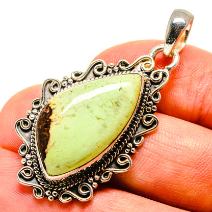 Lemon Chrysoprase Pendants handcrafted by Ana Silver Co - PD756776