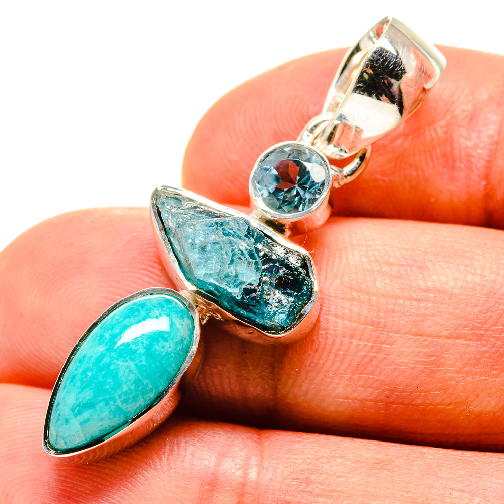 Amazonite Pendants handcrafted by Ana Silver Co - PD756777