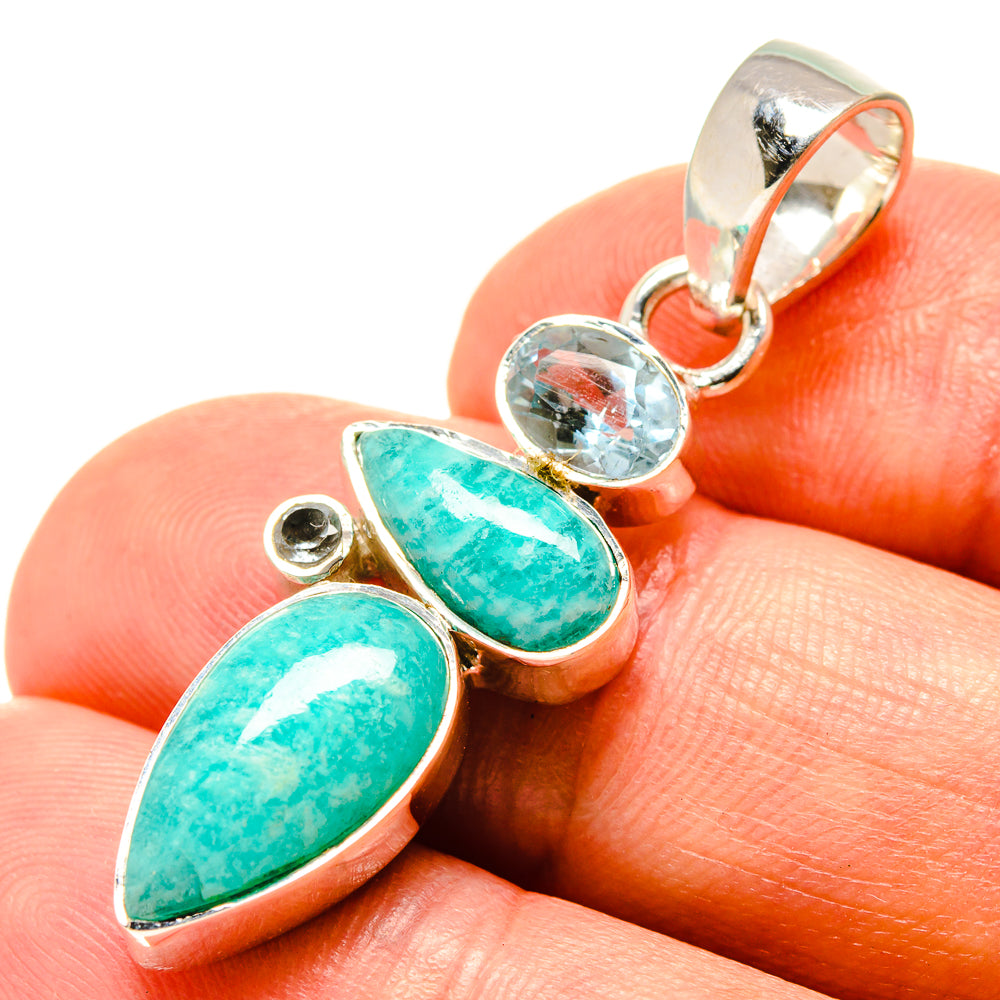 Amazonite Pendants handcrafted by Ana Silver Co - PD756790