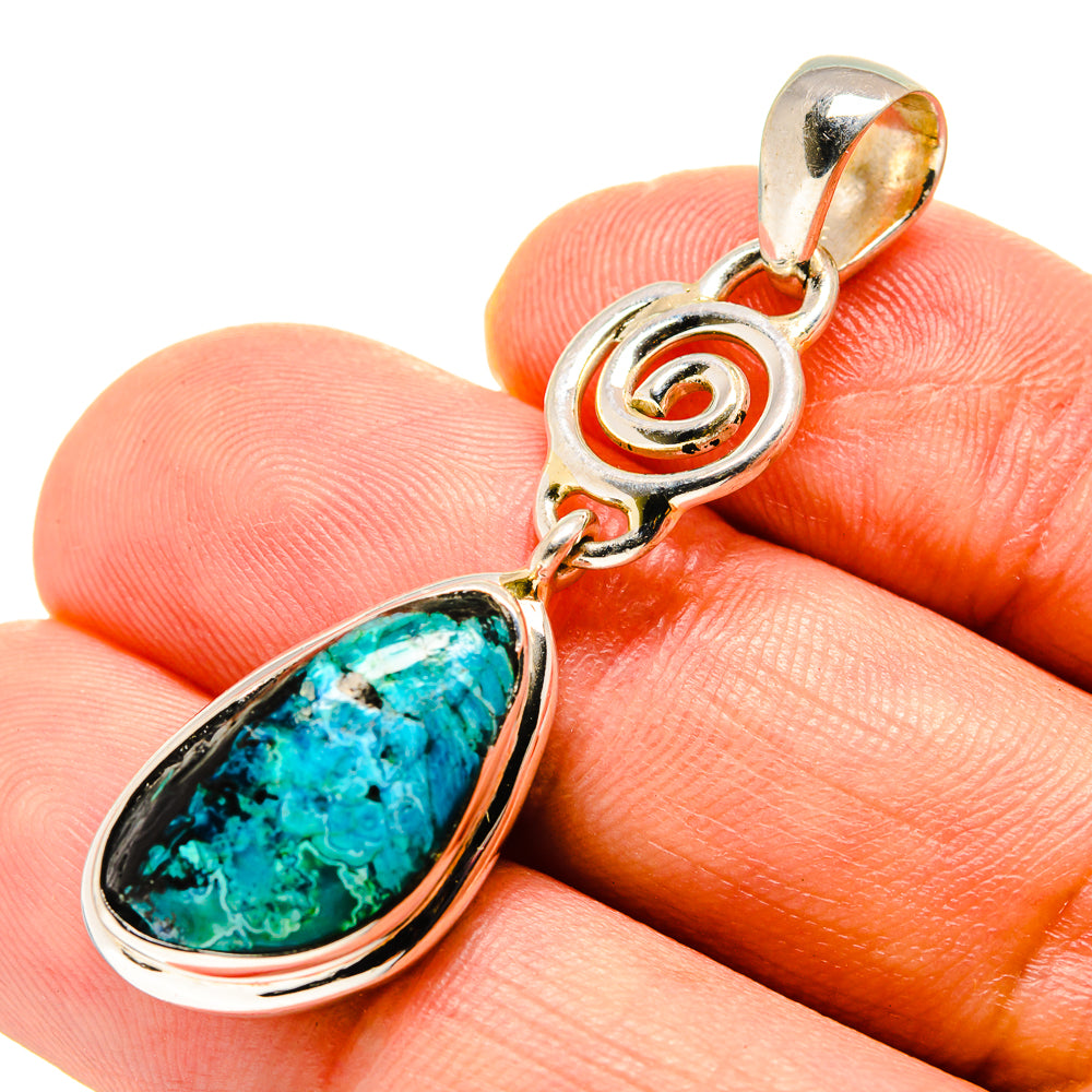 Chrysocolla Pendants handcrafted by Ana Silver Co - PD756798