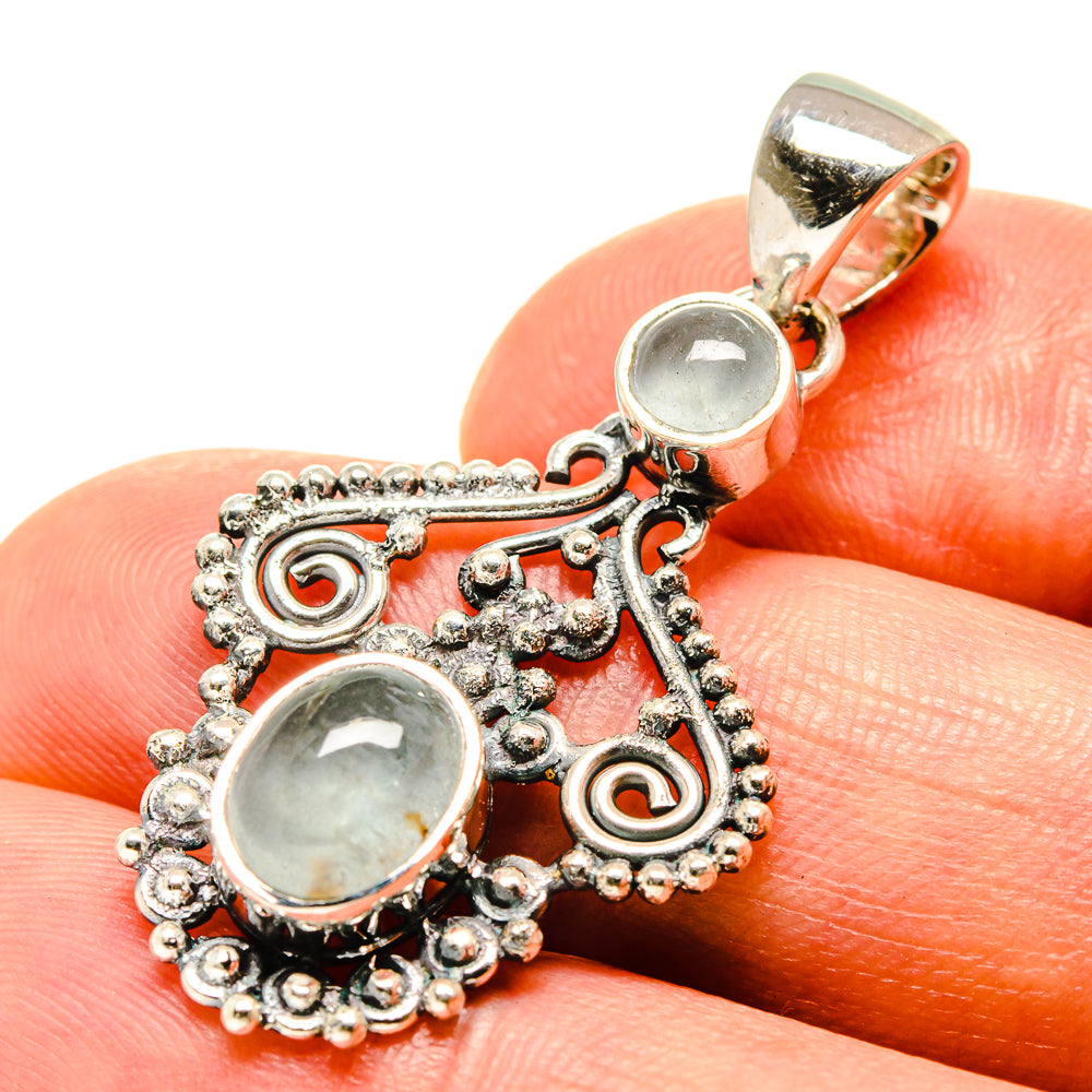Aquamarine Pendants handcrafted by Ana Silver Co - PD756804