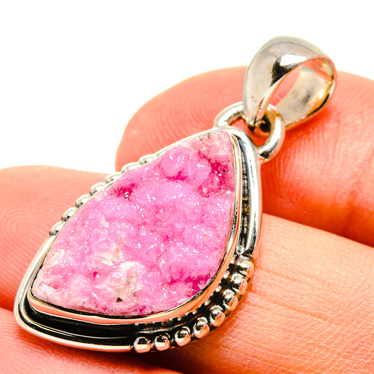 Cobalto Calcite Druzy Pendants handcrafted by Ana Silver Co - PD756823