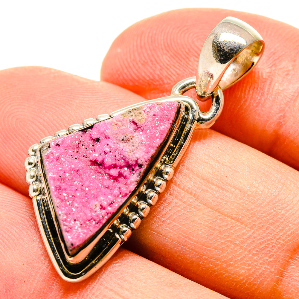 Cobalto Calcite Druzy Pendants handcrafted by Ana Silver Co - PD756824