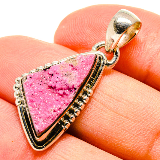 Cobalto Calcite Druzy Pendants handcrafted by Ana Silver Co - PD756824