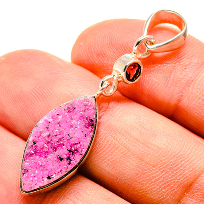 Cobalto Calcite Druzy Pendants handcrafted by Ana Silver Co - PD756842
