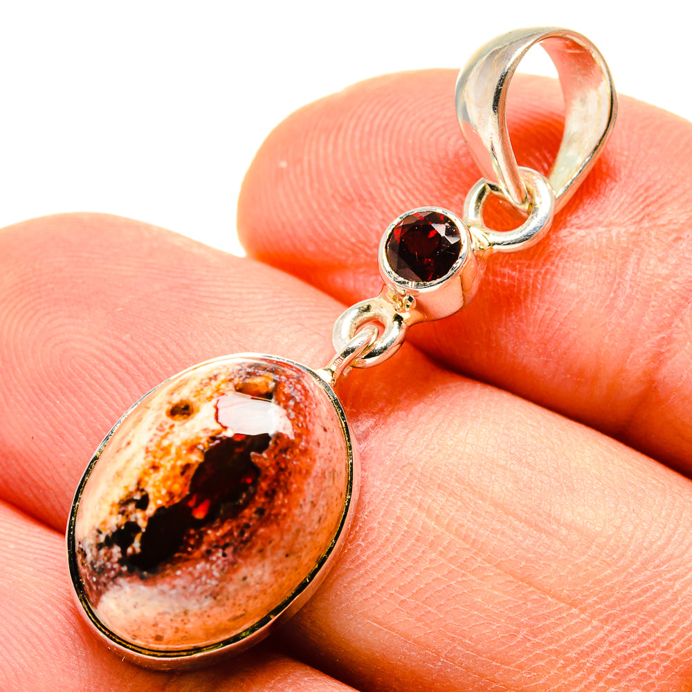 Mexican Fire Opal Pendants handcrafted by Ana Silver Co - PD756844