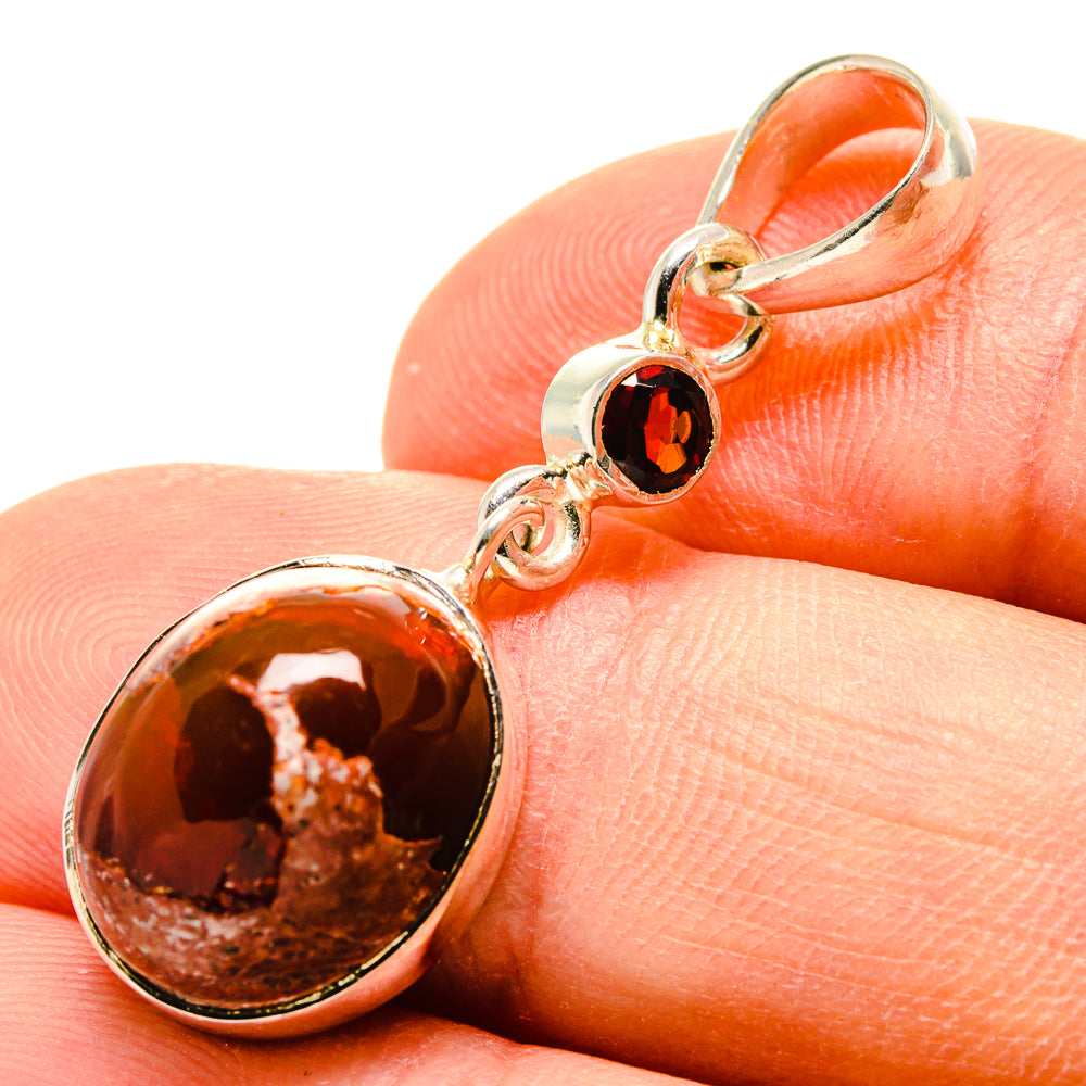 Mexican Fire Opal Pendants handcrafted by Ana Silver Co - PD756846