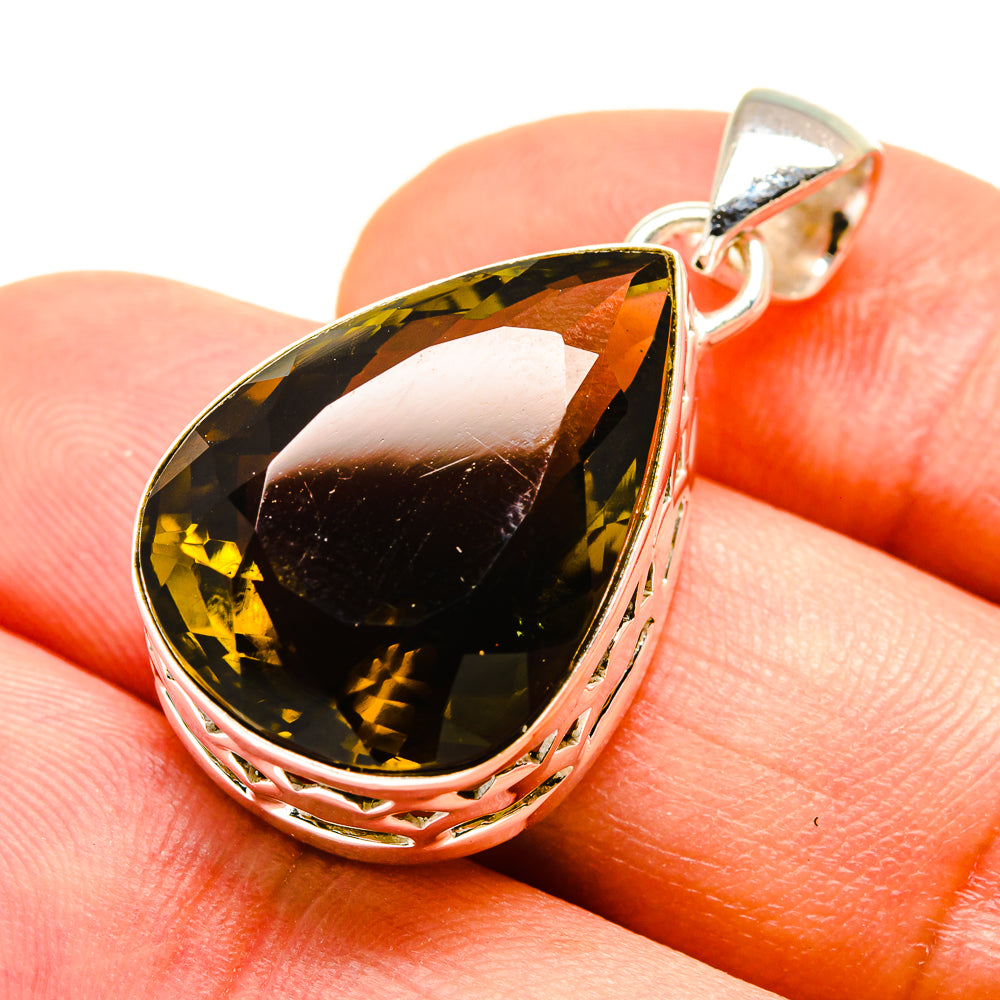 Olive Quartz Pendants handcrafted by Ana Silver Co - PD756871