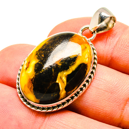 Peanut Wood Jasper Pendants handcrafted by Ana Silver Co - PD756873