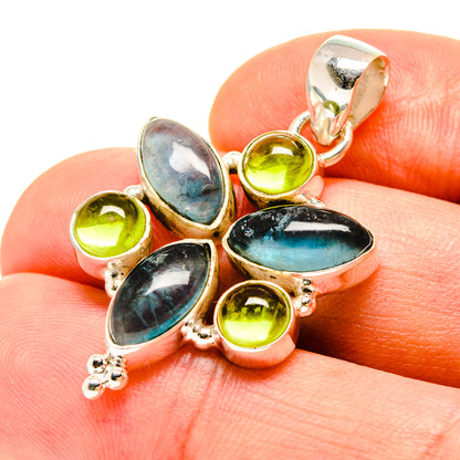 Blue Fluorite Pendants handcrafted by Ana Silver Co - PD756882