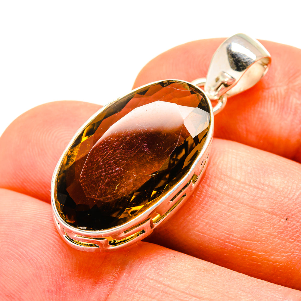 Olive Quartz Pendants handcrafted by Ana Silver Co - PD756893