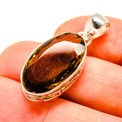Olive Quartz Pendants handcrafted by Ana Silver Co - PD756893