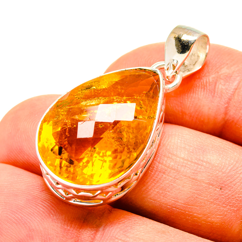 Lemon Quartz Pendants handcrafted by Ana Silver Co - PD756902