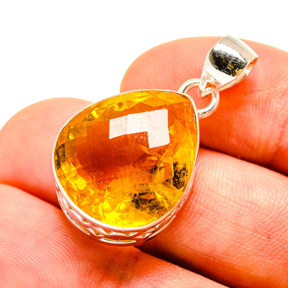Lemon Quartz Pendants handcrafted by Ana Silver Co - PD756910